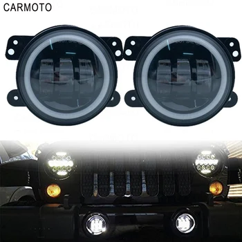 

4" With Halo DRL Lamp led Fog Light30w For Jeep Wrangler Rubicon Sahara Dodge Journey Chrysler Mazda UAZ frod Grand Cherokee