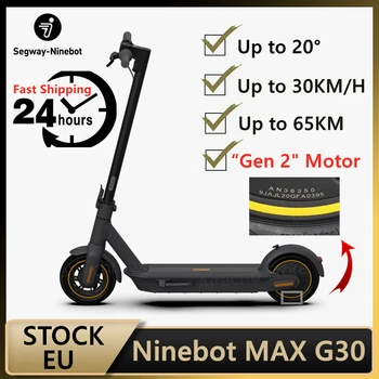 Ninebot-patinete eléctrico inteligente MAX G30, patinete eléctrico inteligente, versión más reciente, patín de freno doble plegable con aplicación, disponible en Europa
