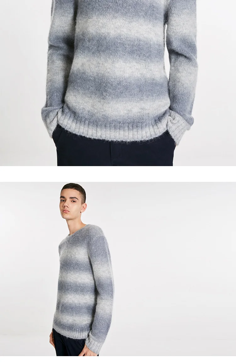 JackJones мужской шерстяной и мохеровый свитер пуловер Топ Мужская одежда 218425530