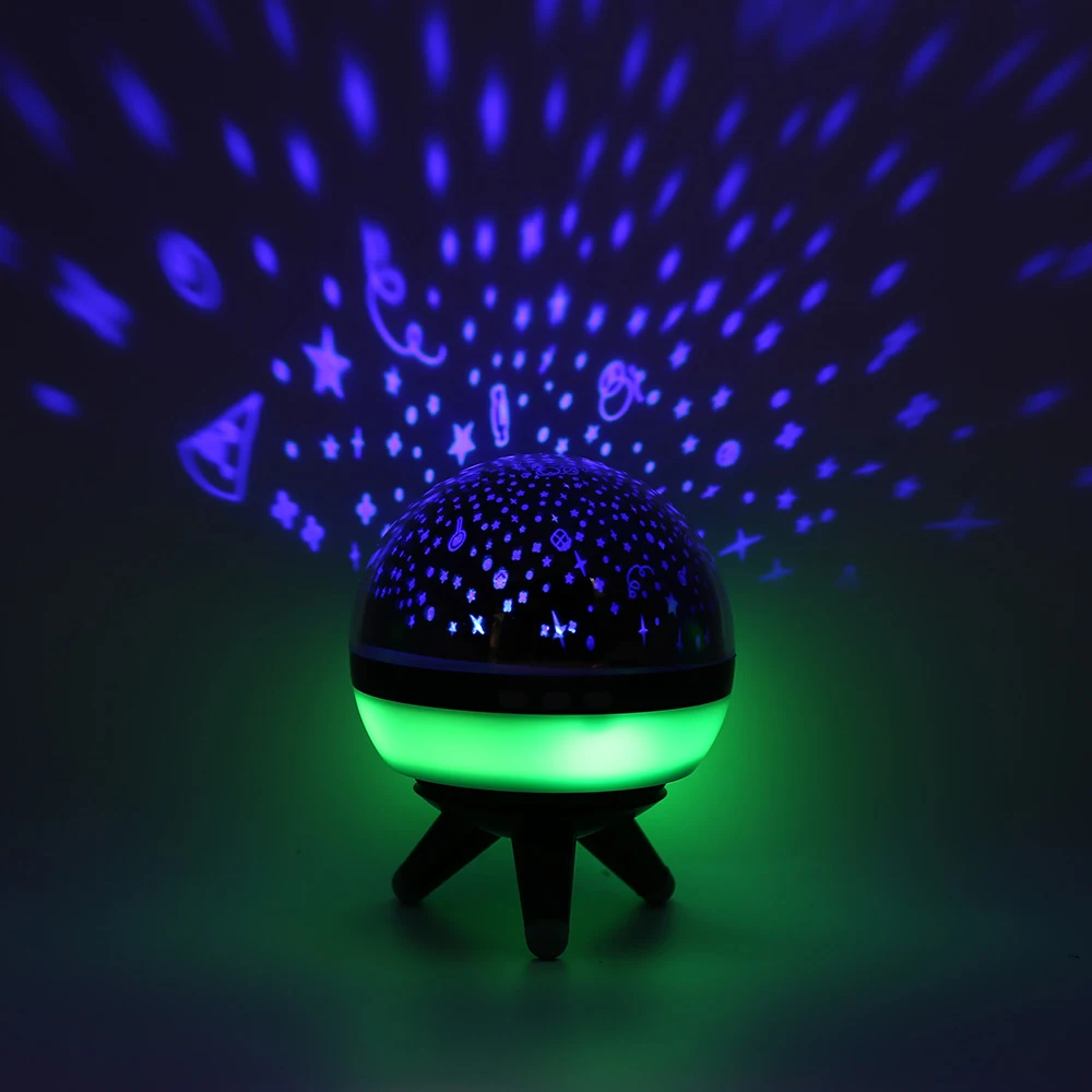 

Fantasy Star Projector LED Colorful Night Light Rotating Star Projector USB Rechargeable Lithium Battery Bedroom Atmosphere Lamp