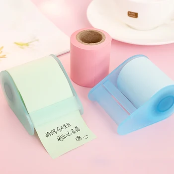 

8M Tape Dispenser Message Writting N Times Sticker Memo Pad Sticky Notes Stationery Tear Out Notepad Planner Office Supplies DIY