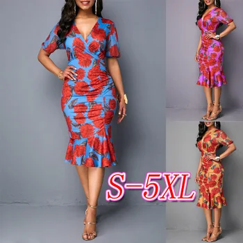 

womens dresseshot pink African Women Clothing Dashiki Fashion Dress Succunct African Tranditional Print Dashiki Dress For Women
