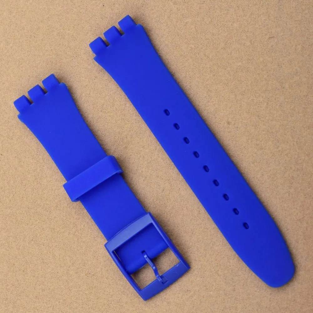 ตัวเลือกสินค้า สายนาฬิกาซิลิโคนยืดหยุ่น สำหรับ Swatch 17/19/20mm - สายกีฬา ผู้ชาย ผู้หญิง
