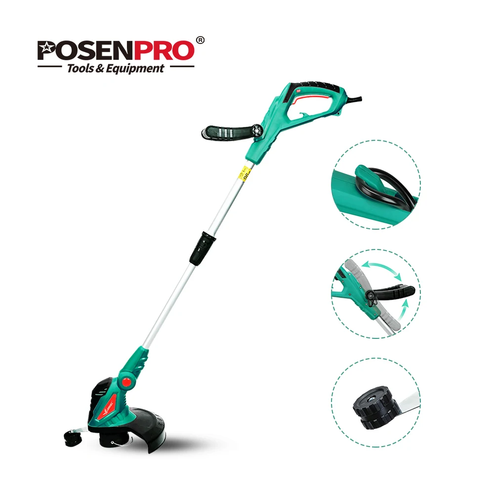 US $53.59 Lanneret 550w Electric Grass Trimmer Hand Cleaner Grass Cutter Machine Line Trimmer Ajustable Shaft Rotation Tube Garden Tool