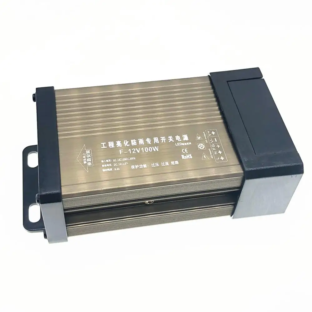 DC12V AC220V 60 Вт 100 Вт 200 Вт 250 Вт 400 Вт светодиодный трансформатор освещения драйвера источник питания с защитой от дождя наружного использования