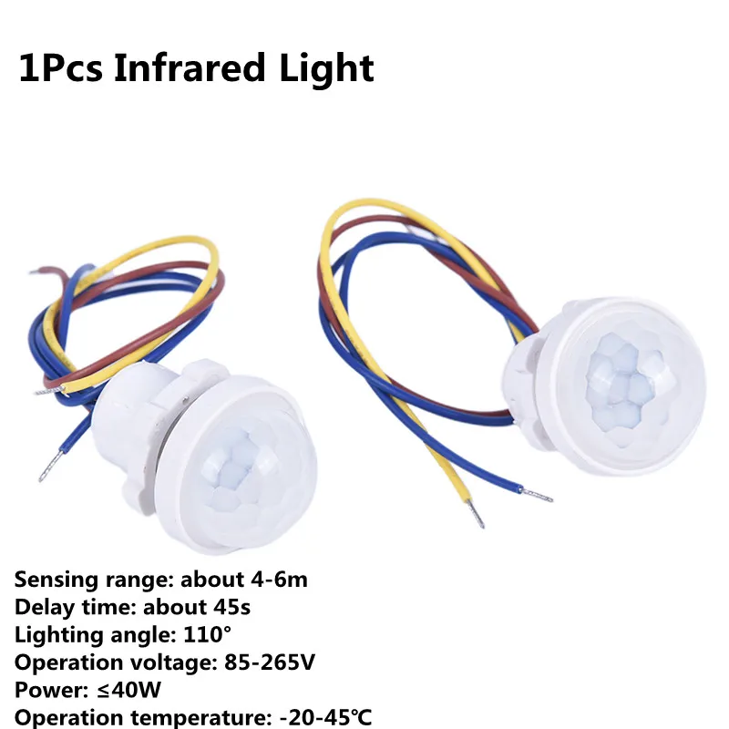 Home Indoor Outdoor Infrared Light Motion Sensor Time Delay Home Lighting  Switch Led Sensitive Night Lamp