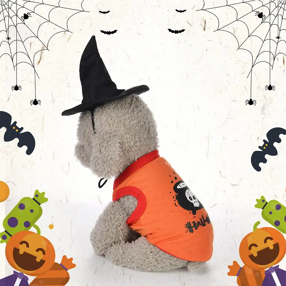 Головной убор для собак Хэллоуин Pet Sorcerer Magic Show High Hat красный оранжевый желтый Pet Рождественская шапка для косплея с кружевом фестиваль смешной декор