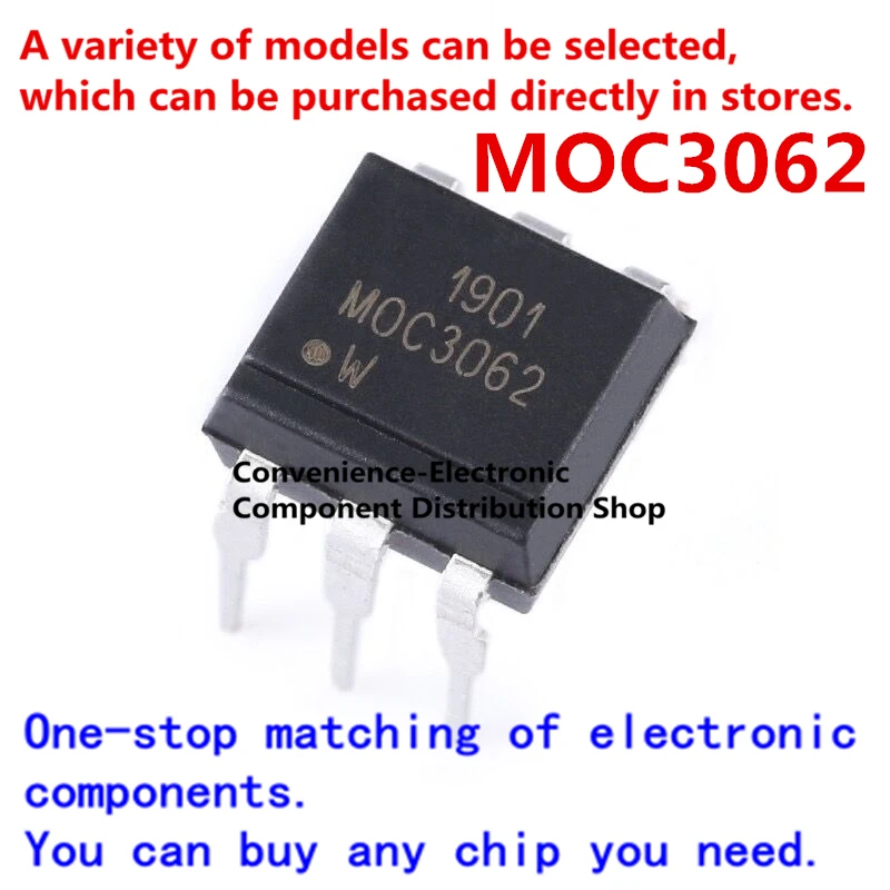 

10 PCs/pack MOC3062 MOC3062M DIP6 DIP-6 triac output photoelectric coupler