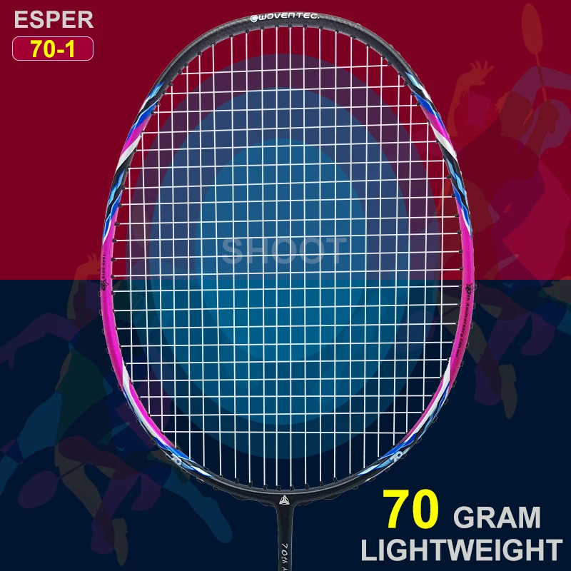 ESPER ракетка для бадминтона 70 г легкая из углеродного волокна профессионального