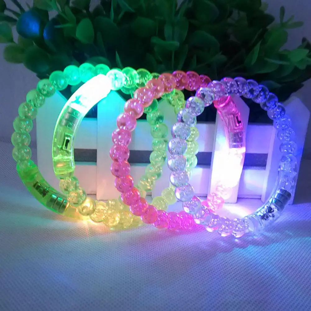 

Electronic Bright Color Flash Lighting Bangle LED Lightup Bracelet Toy Party New