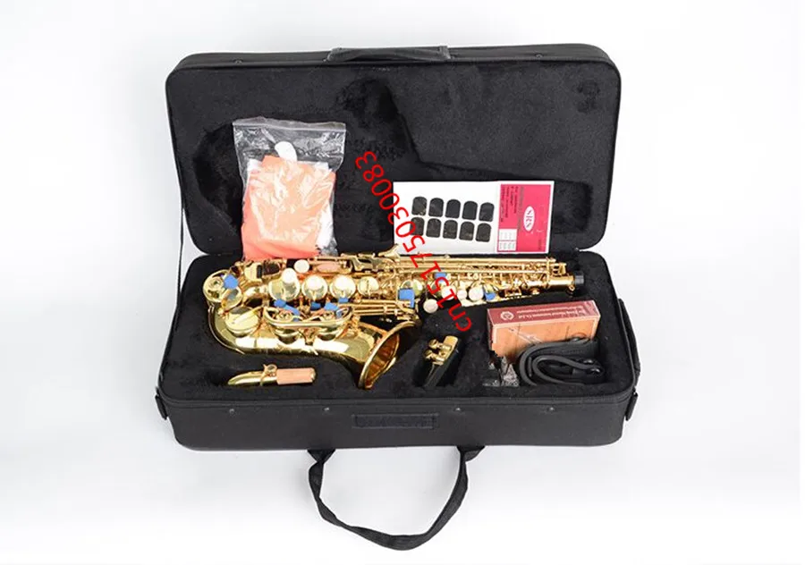Сопрано саксофон том BB изогнутый сопрано sax из Bcreated музыкальный инструмент саксофон Sax для детей и чехол