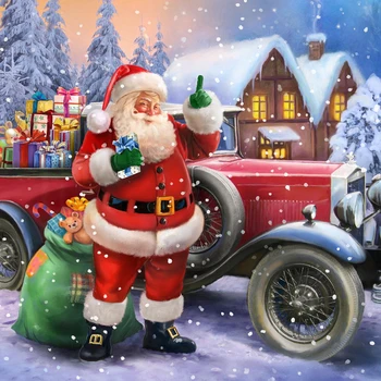 

Evershine 5D Diamond Painting Santa Claus Full Square Mosaic Cartoon Cross Stitch Kit Christmas Decorations For Home