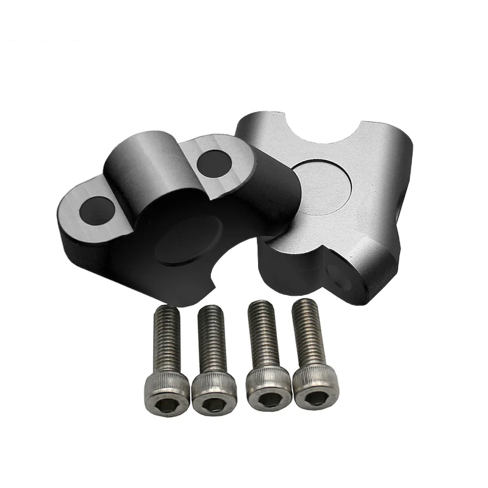 

1 set Black/Silver Motorcycle Heightening Handle Handlebar Riser Lifter Mount Set Universal 22MM Handlebar Riser