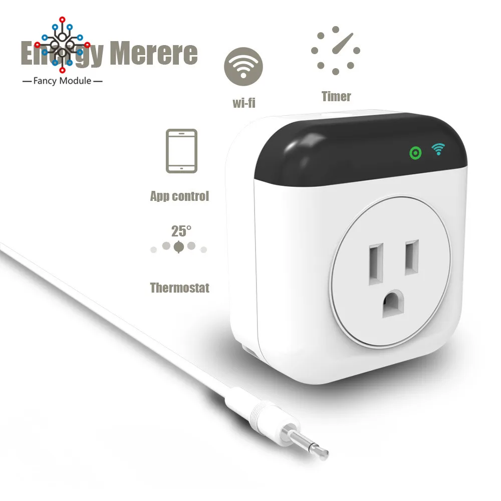 

Smart Thermostat Temperature Controller WiFI Smart Plug App Remote Control Socket with Timing and Countdown