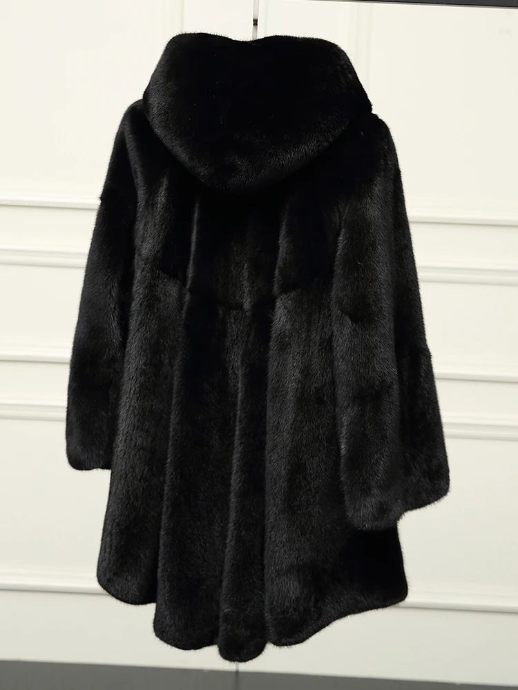 Женская зимняя одежда, верхняя одежда, пальто, натуральный мех норки, пальто с капюшоном, куртки 1021