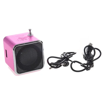 

Promotion--TD-V26 Portable Mini Digital Speaker with Micro SD / TF / USB /FM (Pink)