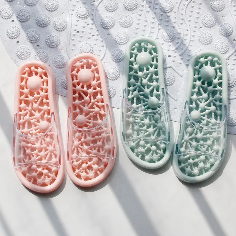 

Net red bathroom leaking slippers at home lovely couple Hotel antiskid leaking slippers for women wear-resistant and non-slip