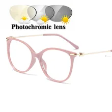 Роскошные переходные фотохромные солнцезащитные очки для чтения женские диоптрические дальнозорные очки для чтения uv400 FML