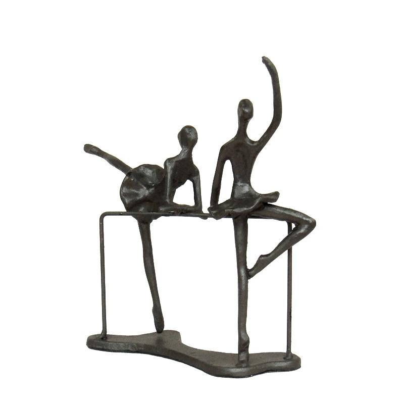 Абстрактная Металлическая балерина статуэтка ручной работы чугунная искусство