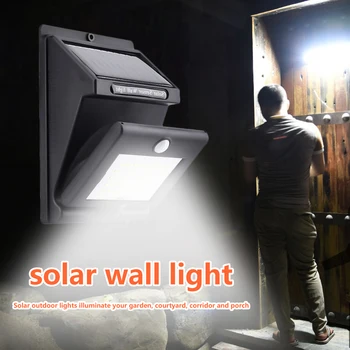 

150 Degree Solar Light 40 LED Wall Lamp Street Motion Sensor Waterproof Sunlight Automatically Recharging Fence Landscape