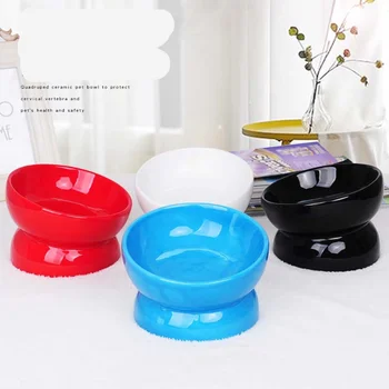 

Ceramics Puppy Cat Dog Pet Single Bowl for Eating and Drinking Dog Feeder Pets Supplies Feeding Dish