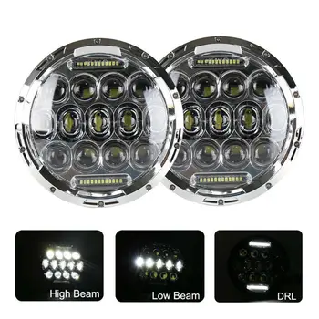

75W 7'' LED Headlight H4 H13 High Low Beam Cars Running Lights for Lada Niva 4x4 Land Rover Defender Hummer 93-08 Ducati Monster