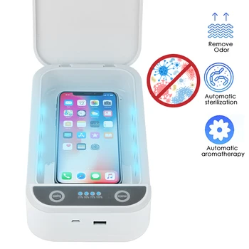 

Portable UV Sterilizer Cellphone Toothbrush Sanitizer Disinfection Box with USB Cable Dual UV Lights for Any Small Items