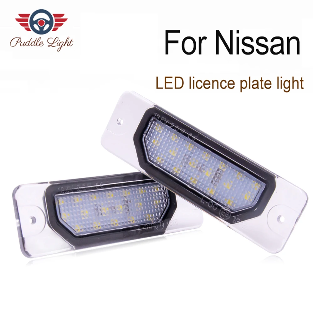 2 шт. Led подсветка номерного знака для Nissan Versa Pulsar GTR Fuga Maxima Leaf Cube Sentra 350Z 370Z Leaf Cefiro