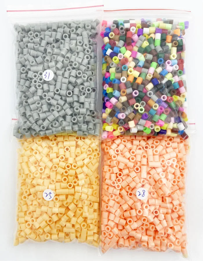 Rainbow Mix Iron Beads Craft Kit - 2000 Pieces for Creative Kids' Projects