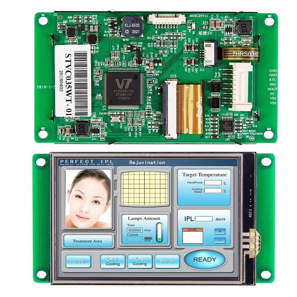 3,5 дюймовый емкостный сенсорный экран панель с контроллером и RS232 RS485 ttl MCU интерфейс для управления оборудованием
