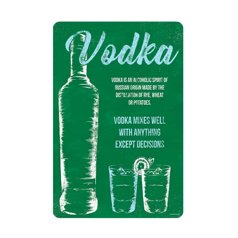Guinness Plaque Vintage Metal Tin Signs Bar Pub Decorative Plates VODKA Wall Stickers Corona Iron Poster Beer Advertising Sign