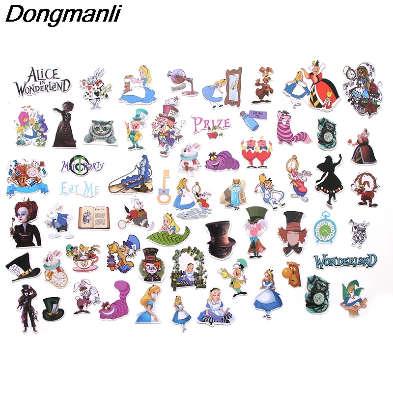 L3106 60pcs/set Cartoon DIY Sticker Waterproof For Laptop Phone Moto Skateboard Luggage Guitar Fitting Sticker Graffiti Decals