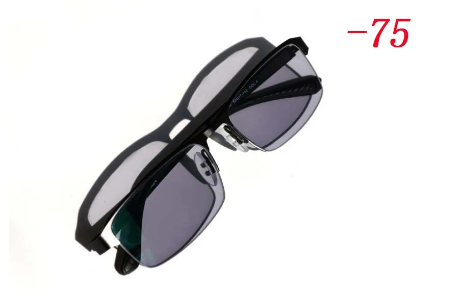 Transition Sunglasses Photochromic myopia Eyeglasses Finished myopia Glasses for Men Computer Optical Glasses Frame - Цвет оправы: -75