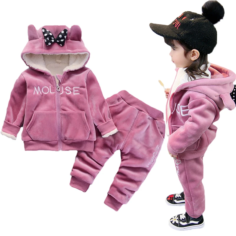 Conjunto de ropa gruesa y para traje de algodón de felpa para ropa niños pequeños de gran resistencia al frío|set de ropa| - AliExpress