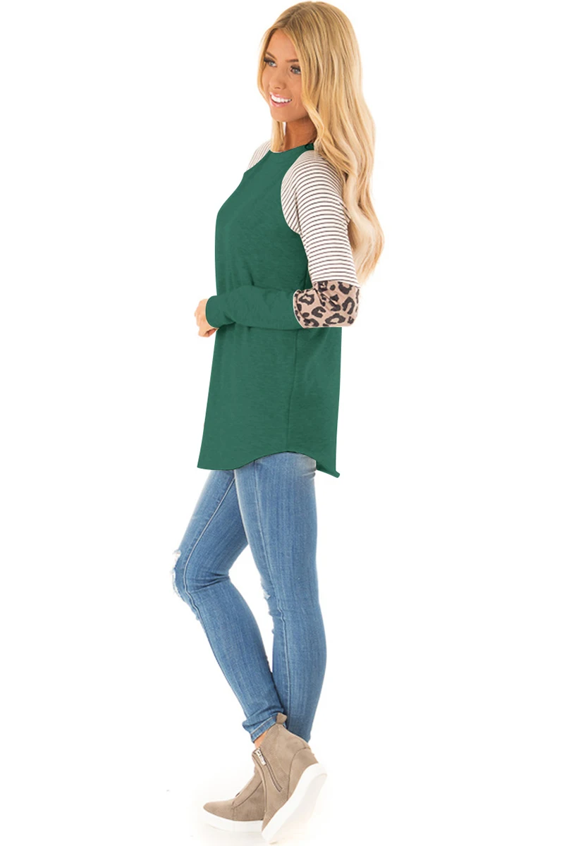 Leopard Casual Women T-shirt 2020 New Loose O-neck t shirt Women Long Sleeve Tee Top Fashion Ladies Female Outwear Women Shirts (10)