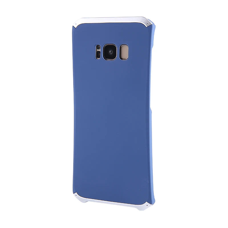For Samsung s8 case Luxury Element Phone Cases with Designer's Aluminium and PC Case for Samsung s7 s8 plus cover - Цвет: Blue silver