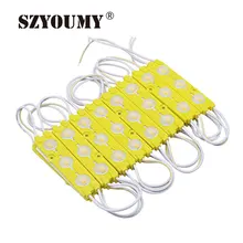SZYOUMY 200 шт./лот 5730 Янтарный 3 светодиода светодиодный модуль ввода 12 В постоянного тока светодиодный модуль 2 года гарантии светодиодные знаки