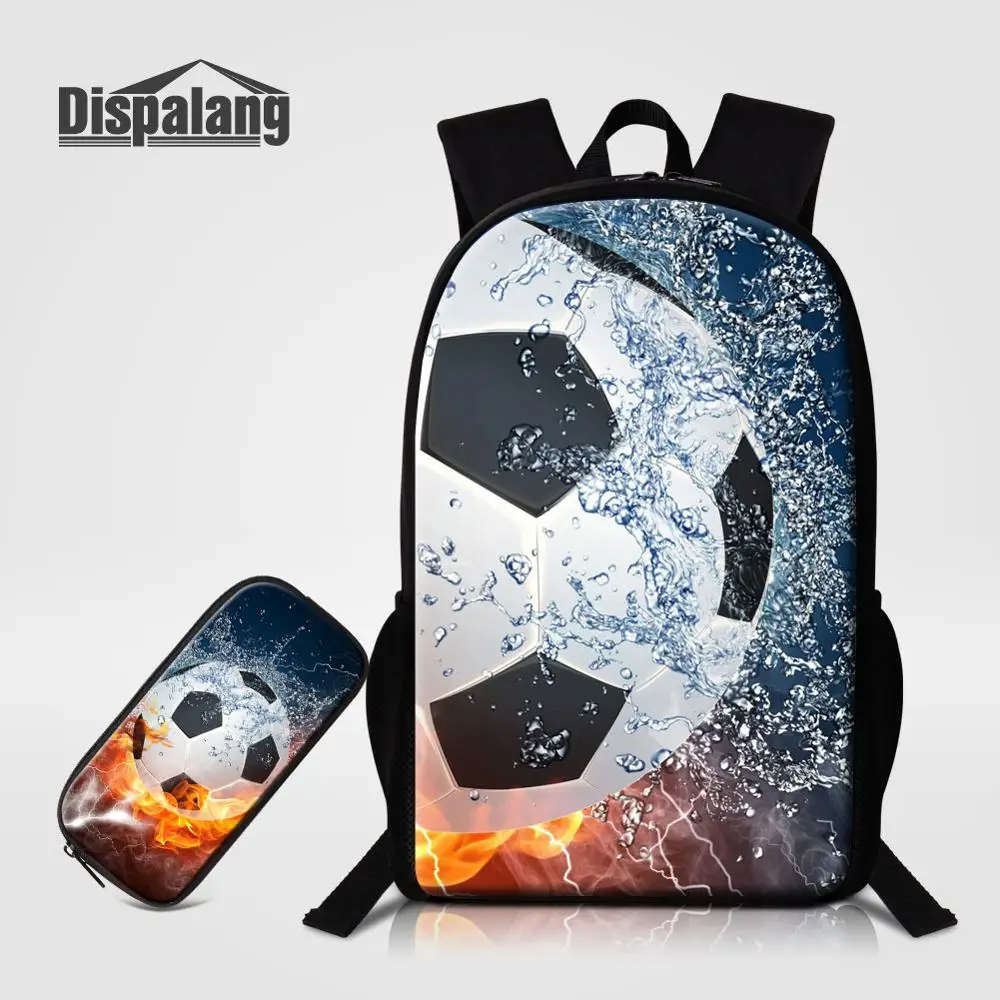 2 PCS Set21 Dispalang 2 шт./компл. рюкзак+ чехол для детей Новая акция школьные сумки для подростков индивидуальный дизайн мяч рюкзак ранец - Цвет: 2 PCS Set21