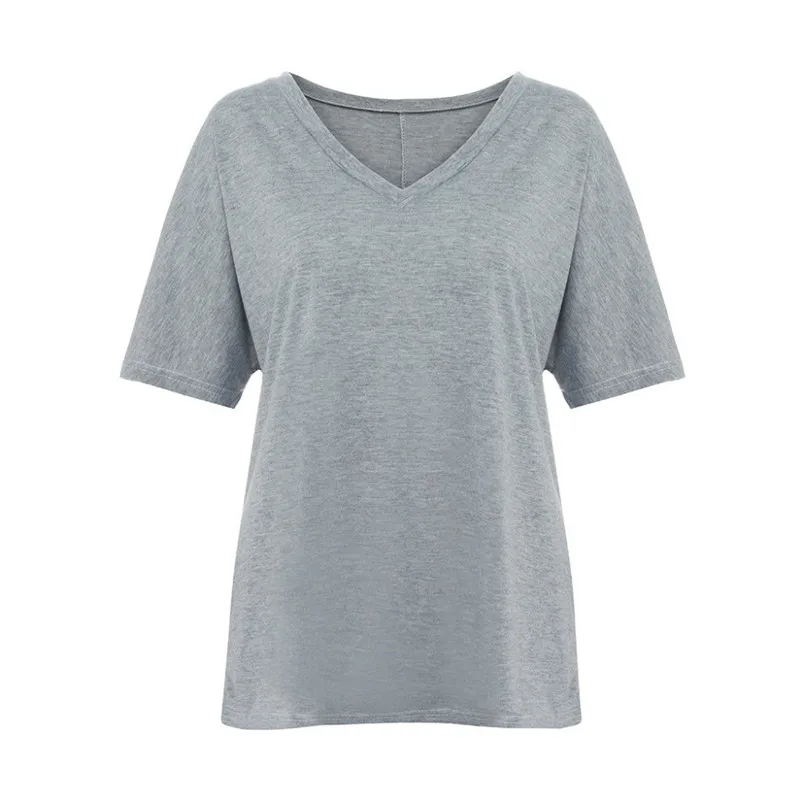 New Women Short Sleeve Loose T-Shirts arrival Ladies Summer Solid Casual Beach Tops Shirt Jelly Color Women Clothes