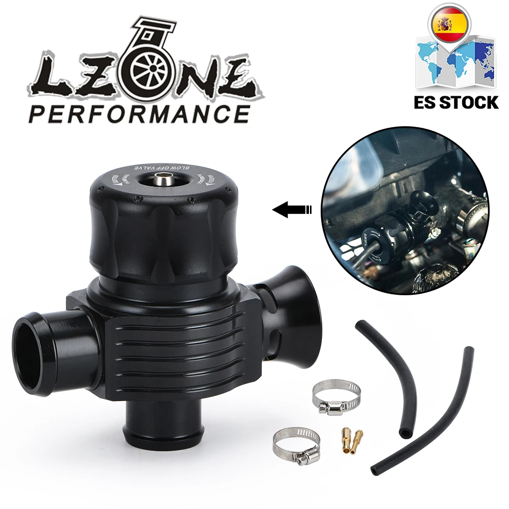 LZONE-Turbo Diverter Dump Blow Off Valve Dual Port With Horn For VW MK4 Golf Polo GTI 1.8T Saab Turbo JR5744