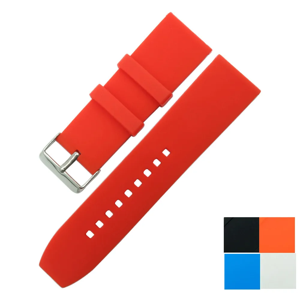 

26mm 28mm Rubber Scilice Gel Watch Band Strap Belt Clasp For Seven Friday Watchband Replace + Spring Bar + Tool