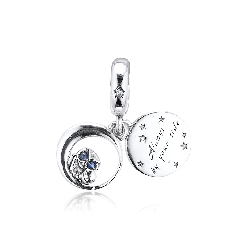 Аутентичные 925 стерлингового серебра оригинальные подвески-шармы Pandora браслет всегда на вашей стороне Сова Красивая подвеска женский подарок kralen