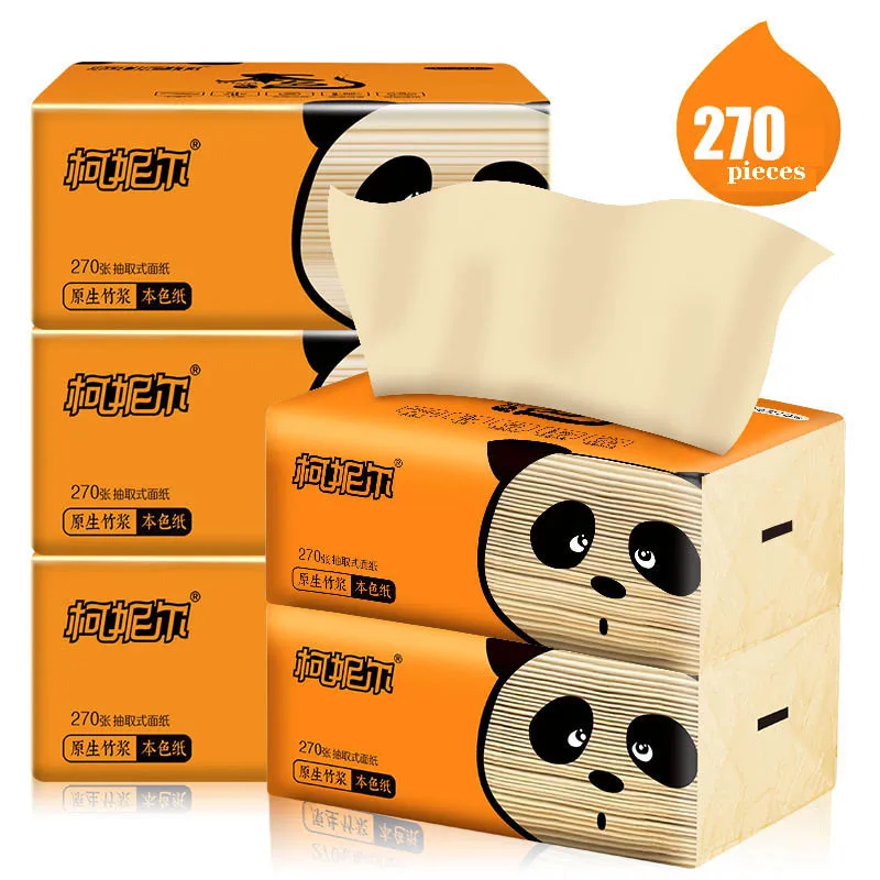 8 bags Paper Extraction 270 Sheets 3-layers Skin-Friendly Paper Extraction Protogenesis Napkin Household Tissue Non-Smell