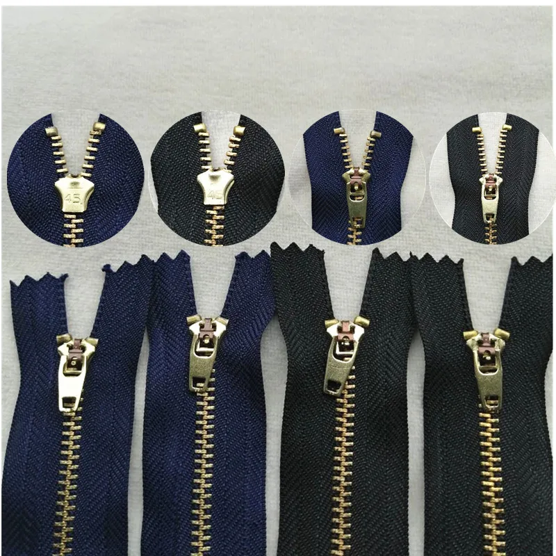 10Pcs 7.5Cm 3 # Brass Closed Tail Spring Head Denim Casual Pants Placket Copper Zipper | Дом и сад