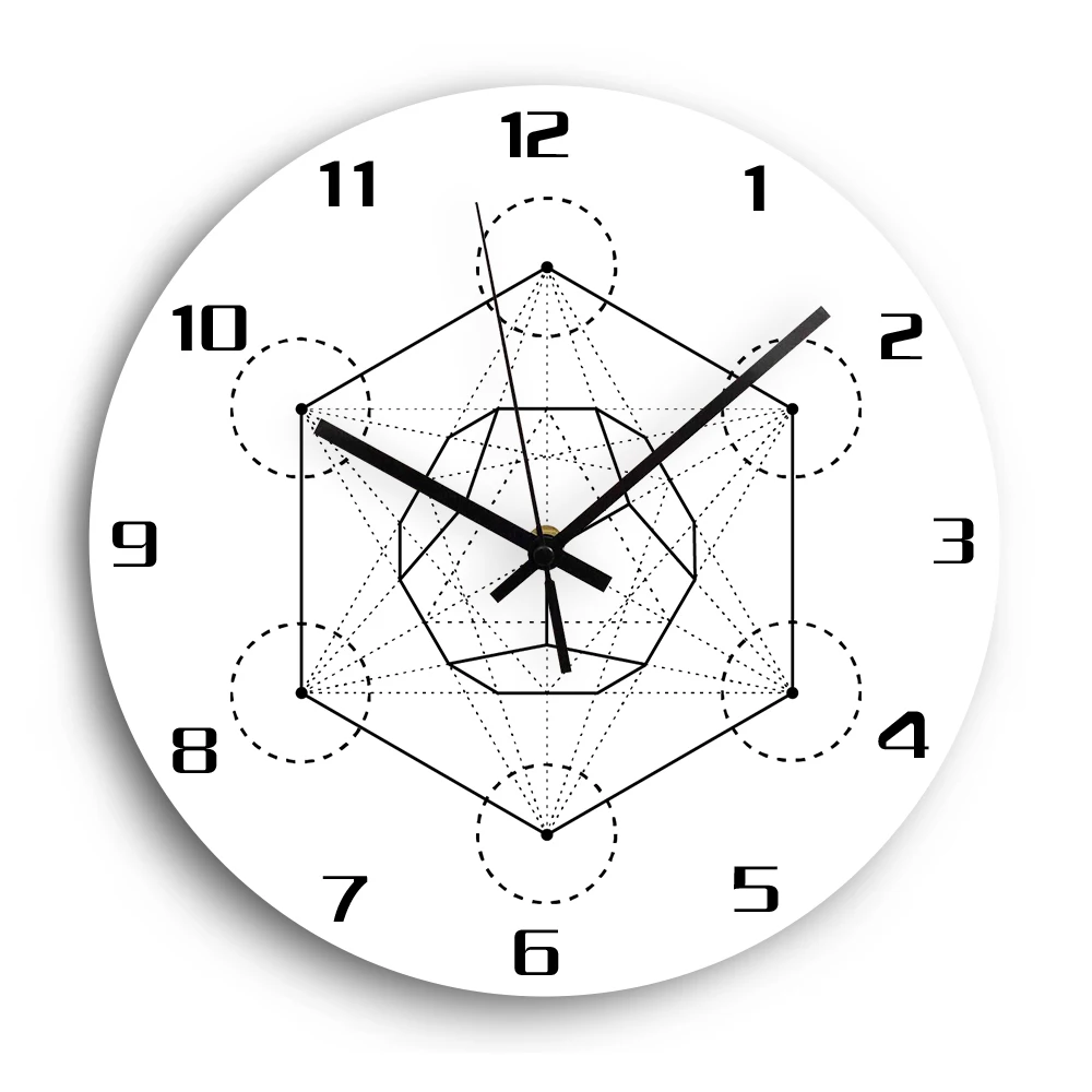 

Hexagon Acrylic Wall Clock Modern Design Silent Quartz Movement Decorative 3D Digital Clock on the Wall Home Decor