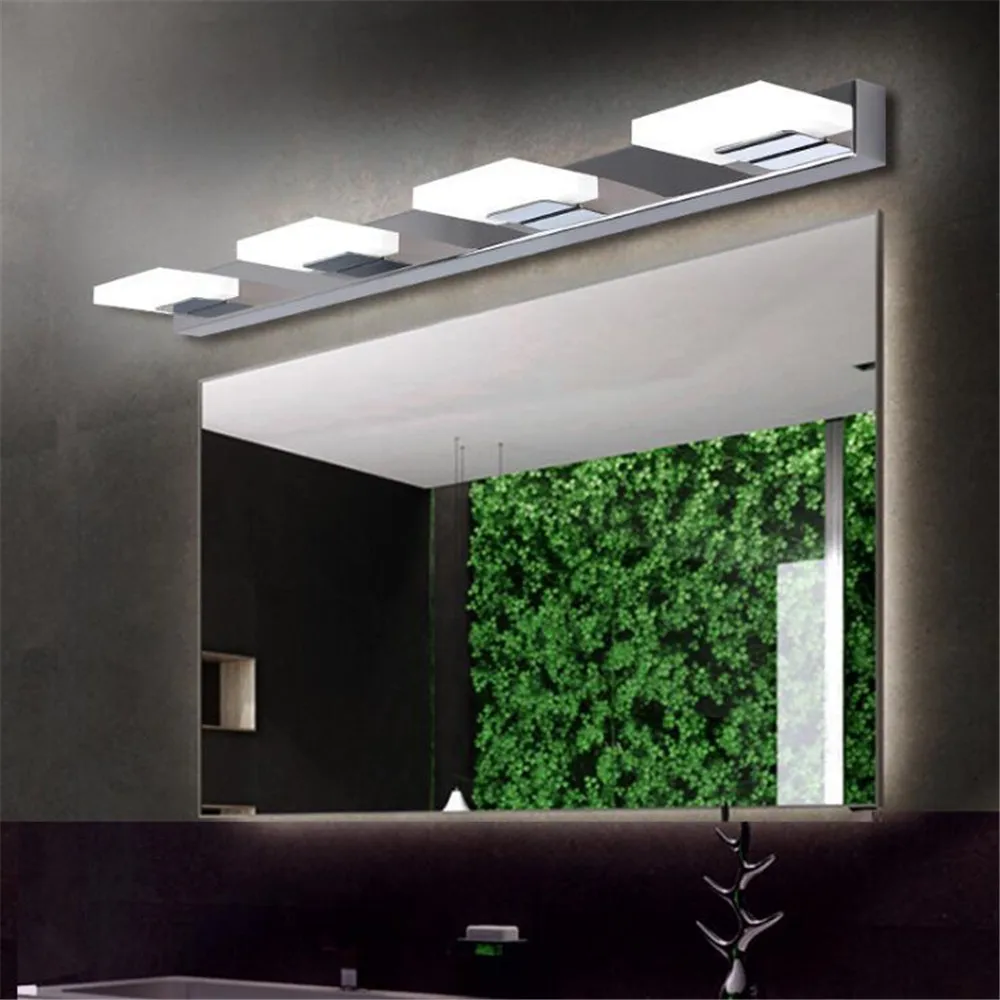 Современный светодиодный светильник с 1-5 головками, косметический акриловый светильник для ванной комнаты, водостойкое туалетное зеркало, настенная лампа для шкафа
