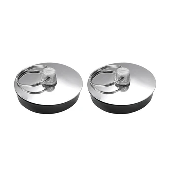 

uxcell Rubber Sink Plug Drain Stopper Fit 34-36mm with Ring for Bathtub Kitchen Bathroom 2Pcs