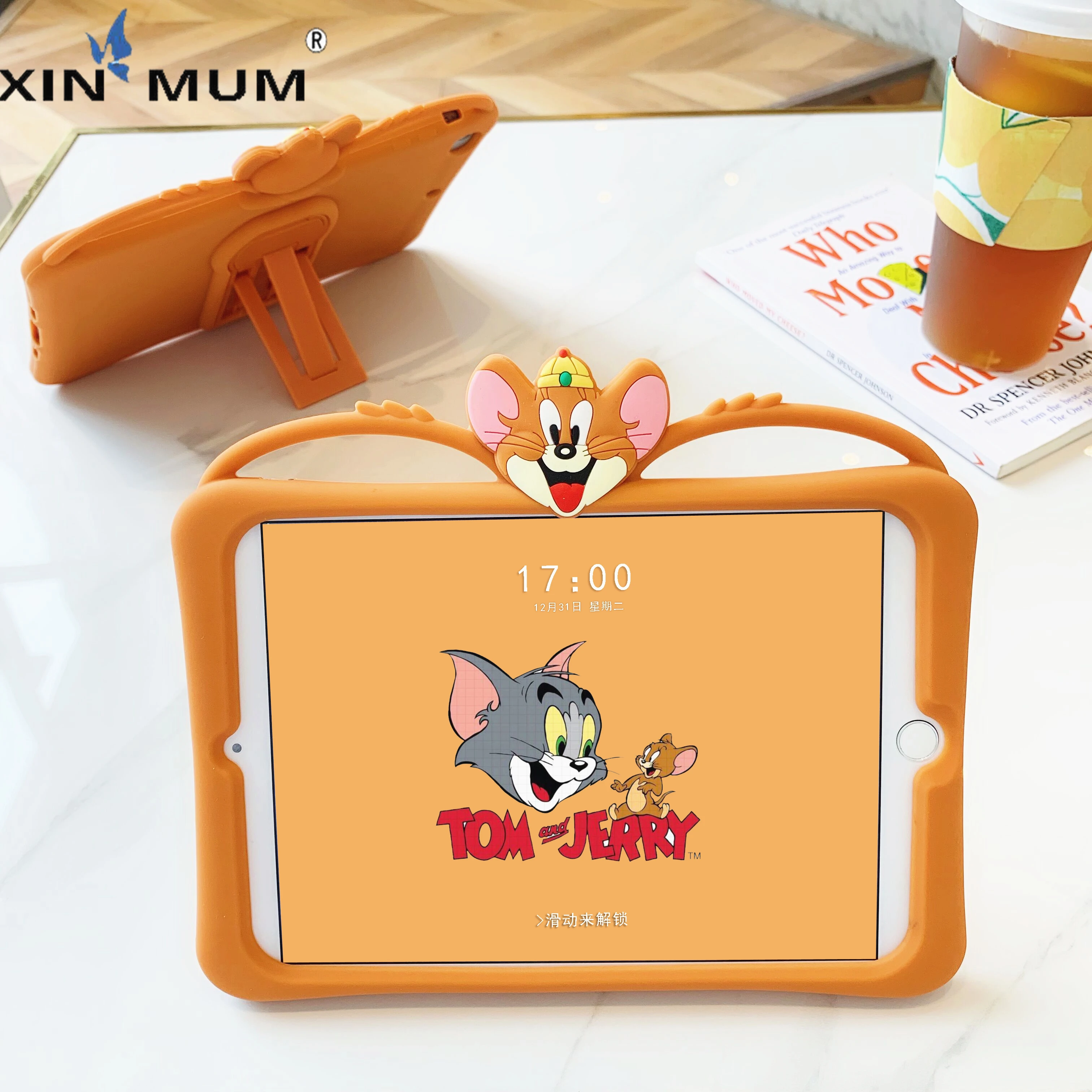 

Tom Jerry Silicon Stand Cover for iPad Pro 11 inch 2020 Cartoon Cute Case for Apple iPad Pro 11 2020 Kids Handle Gift Stickers