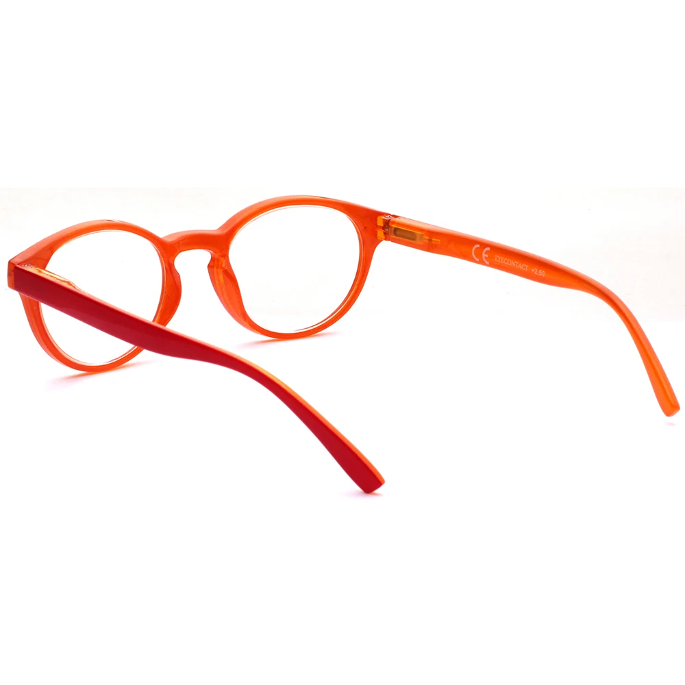 Henotin Fashion Red Frame Reading Glasses Spring Hinge Men and Women HD Reader Diopter +1.0+2.0+3.0+4.0+5.0+6.0