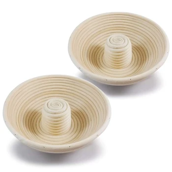 

LUDA Bread Proof Basket Hollow Handmade Bread Basket Craft Rattan Basket Bread Basket Baking Tools Rise Round Crispy Toast Bread